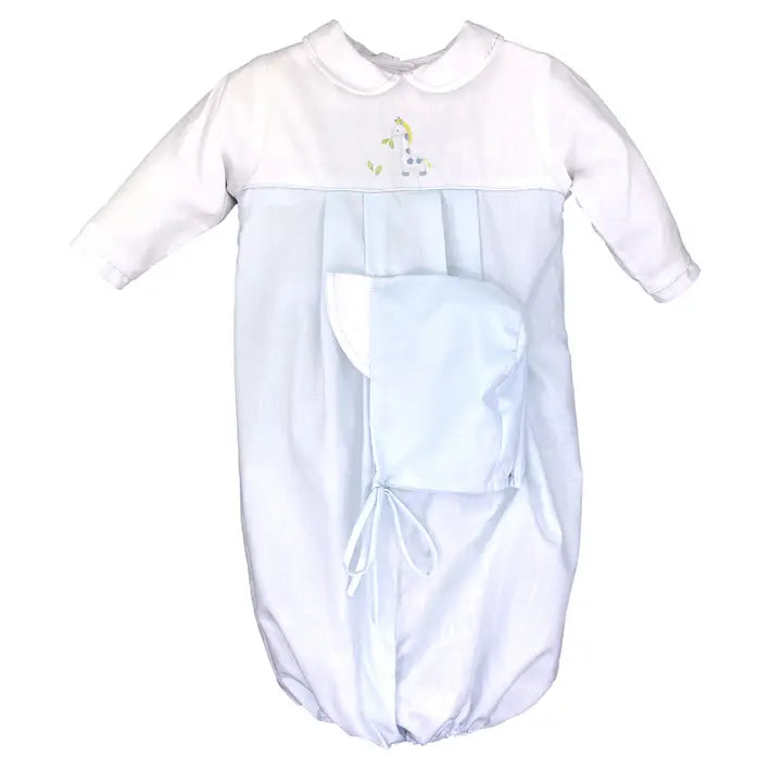 Newborn Boy Embroidered Giraffe Convertible Bag