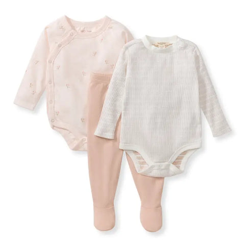 Infant Girls Ditsy Floret 3 Piece Bodysuit & Pant Set