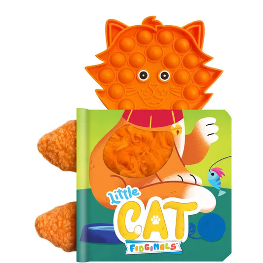 Little Cat - Sensory Touch and Feel Book with Attached Pop It Character