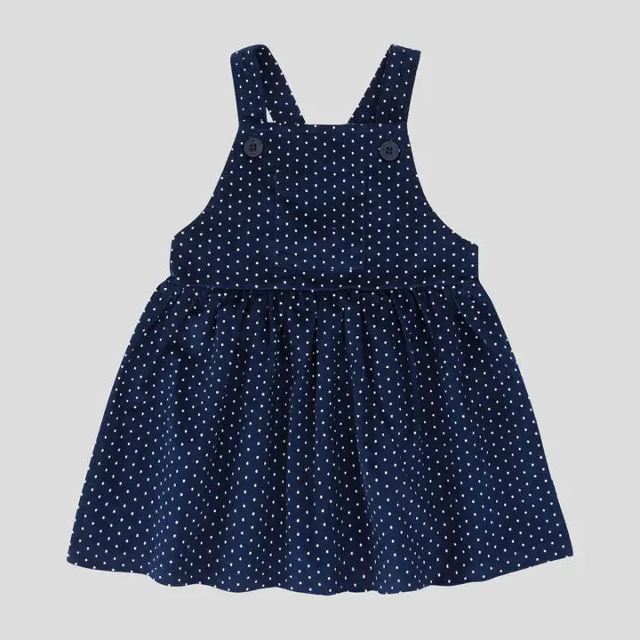 Infant Girls Polka Dot Pinafore Dress