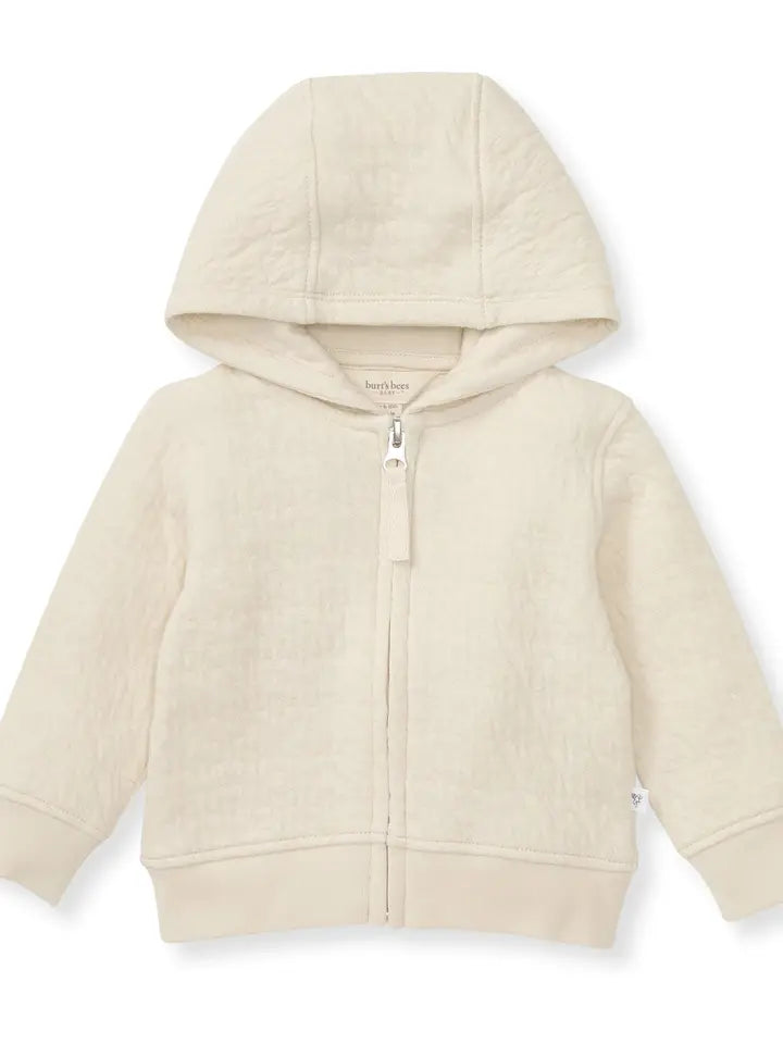 Infant Oat Quilted Zip Up Cotton Jacket