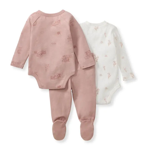 Infant Girls Wildflower 3 Piece Bodysuit & Pant Set