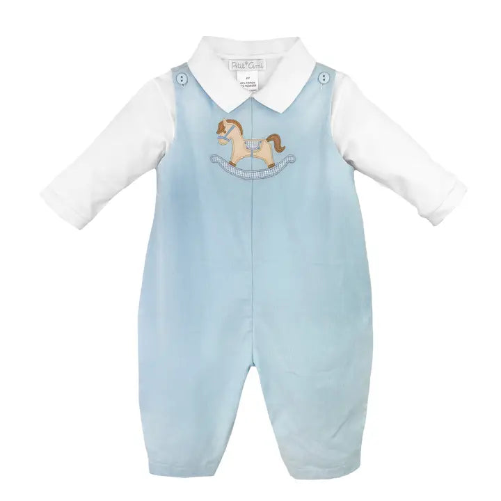 Infant Boys Rocking Horse Applique Longall