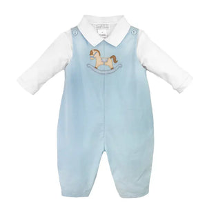 Infant Boys Rocking Horse Applique Longall