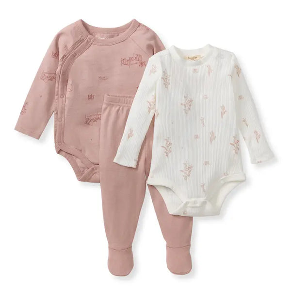 Infant Girls Wildflower 3 Piece Bodysuit & Pant Set