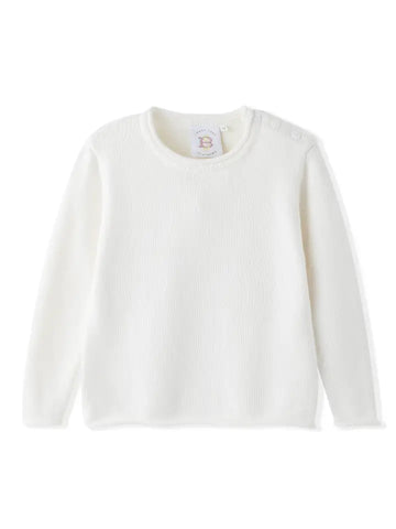 Cream Rolled Neck Sweater