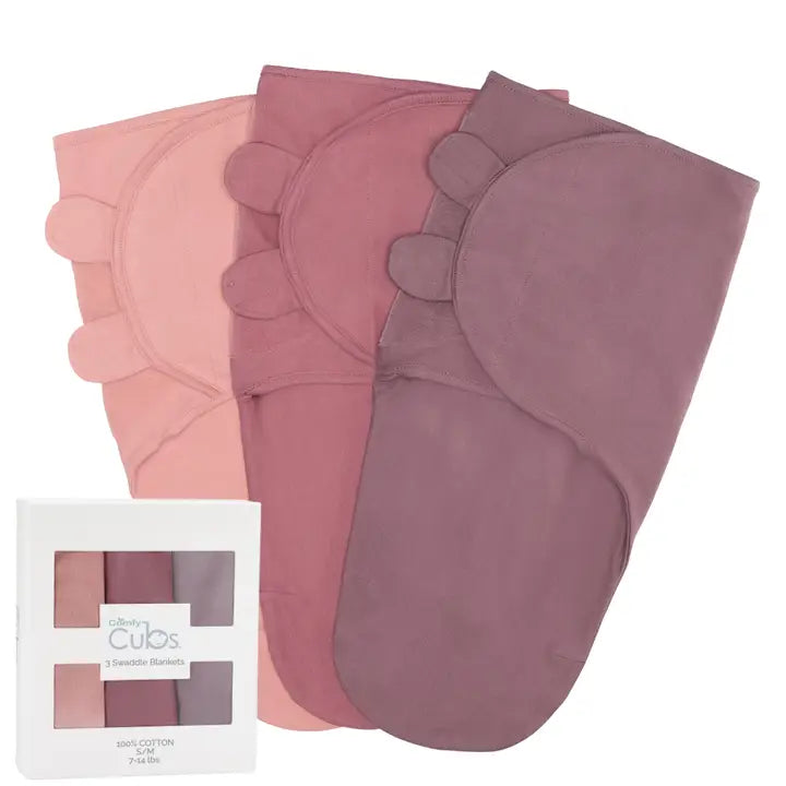 Comfy Cubs Set Of Three Swaddle Blankets