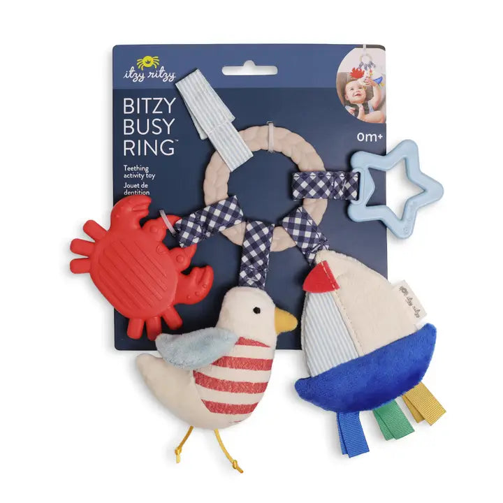 Itzy Bitzy Busy Ring Teething Activity Nautical