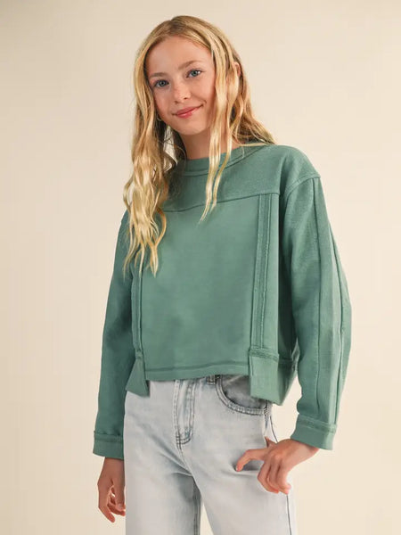 Youth Girls Crew Neck Sweatshirt