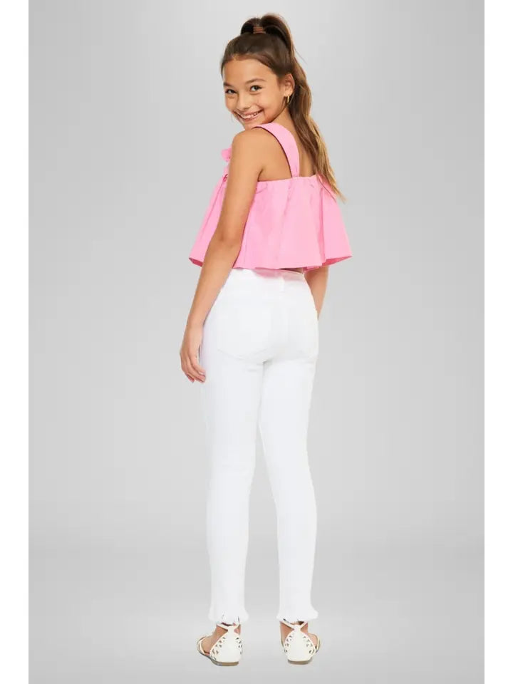 KanCan Girls High Rise Ankle Skinny Jeans
