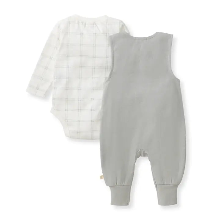 Infant Boys Plaid Jumpsuit & Bodysuit Set
