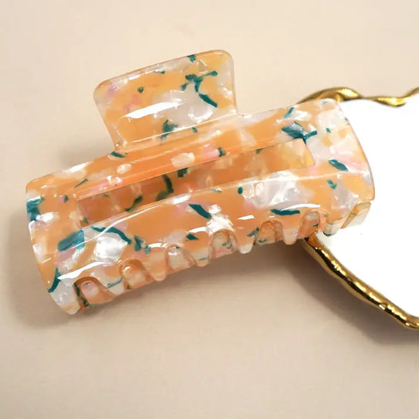 Marble Acetate Hair Claw Clip