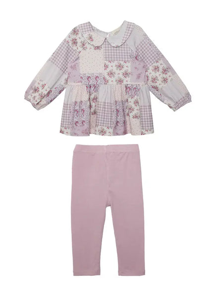 Infant & Toddler Floral and Gingham Two Piece Set