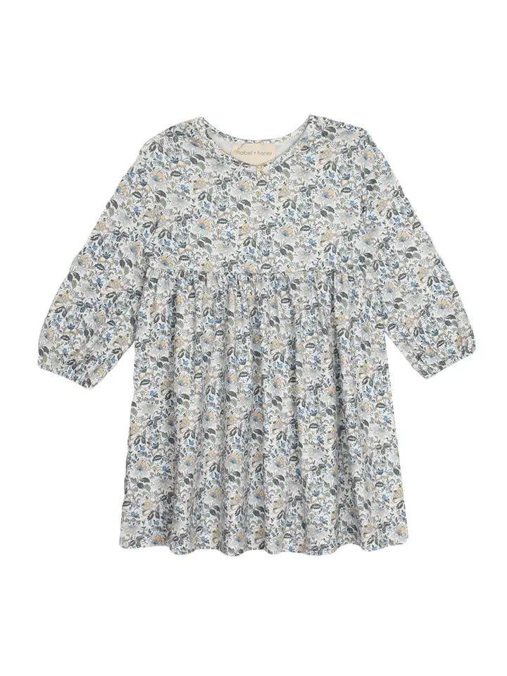 Toddler Girls Floral Hazelnut Dress