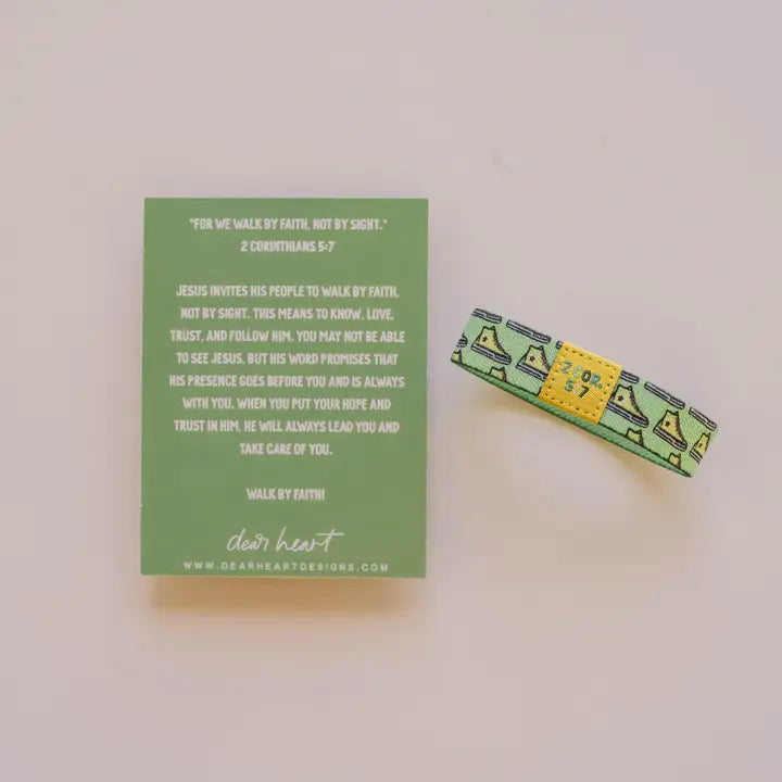 "Walk By Faith" Kids Inspirational Wristband Bracelet
