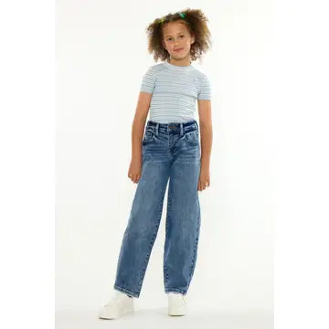 KanCan Youth Girls High Rise Barrel Jean