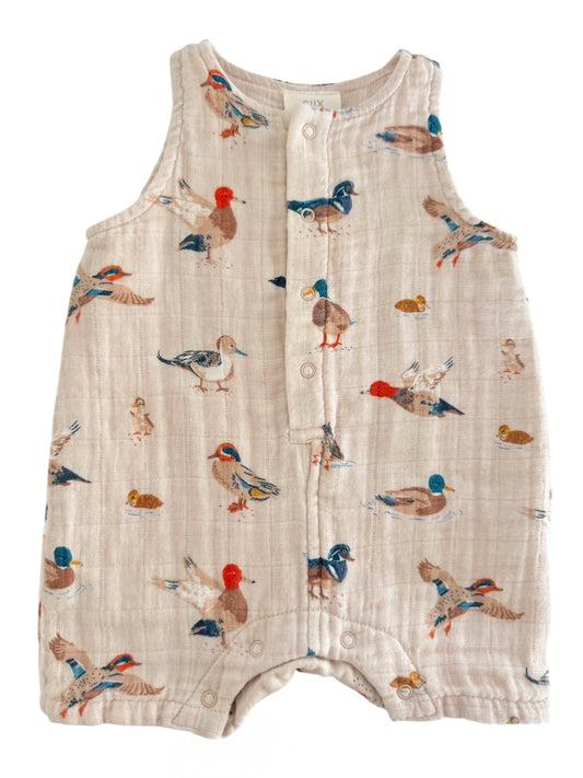 Infant Boys Duck Muslin Shortie Romper