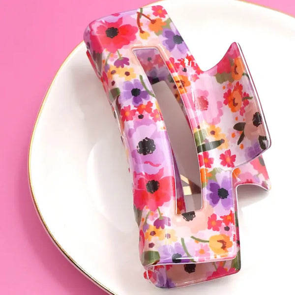 Floral Ditsy Hair Claw Clips