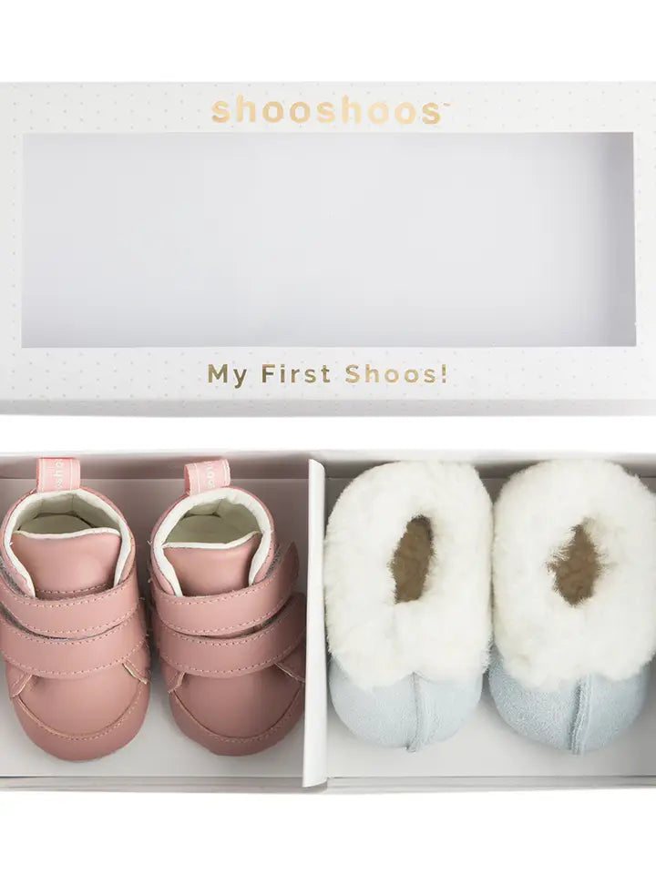 Baby's First Shoes Sneaker And Slipper Gift Set