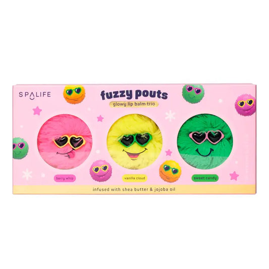 Fuzzy Pouts Glowy Lip Balm Trio Set