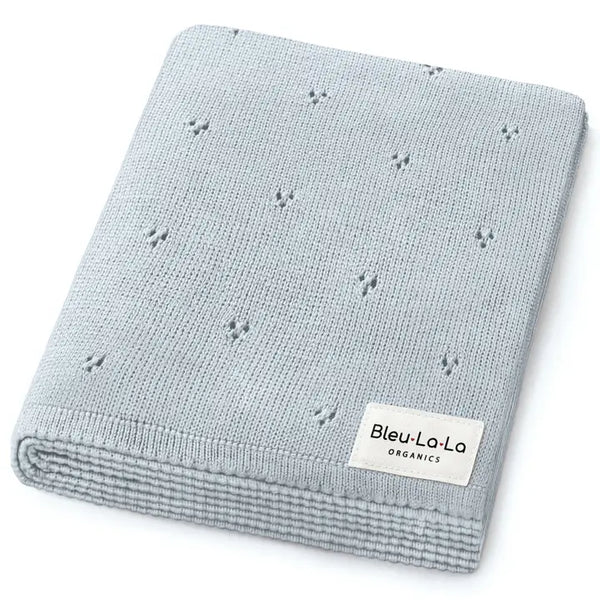 Organic Cotton Pointelle Swaddle Receiving Baby Blanket