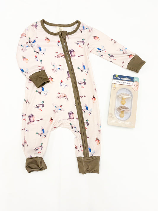 Baby Boy Duck Printed Zippy Sleeper