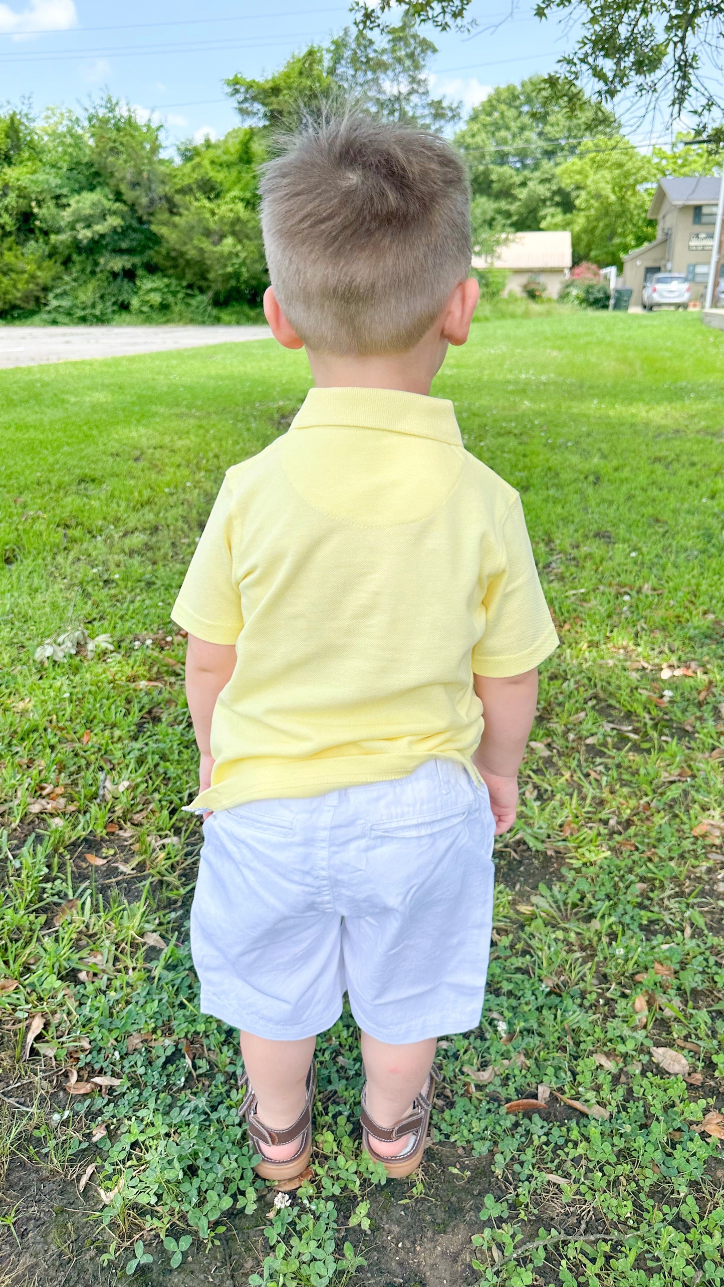 Rugged Butts Banana Yellow Pique Short Sleeve Polo Shirt