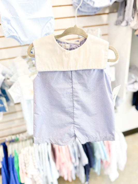 Infant Boy Romper with Square Collar