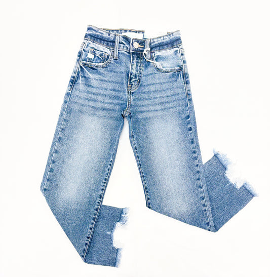KanCan Girls High Rise Slim Straight Leg Jeans