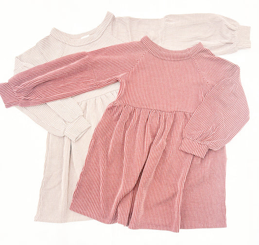 Youth Girls Long Sleeve Knit Babydoll Dress