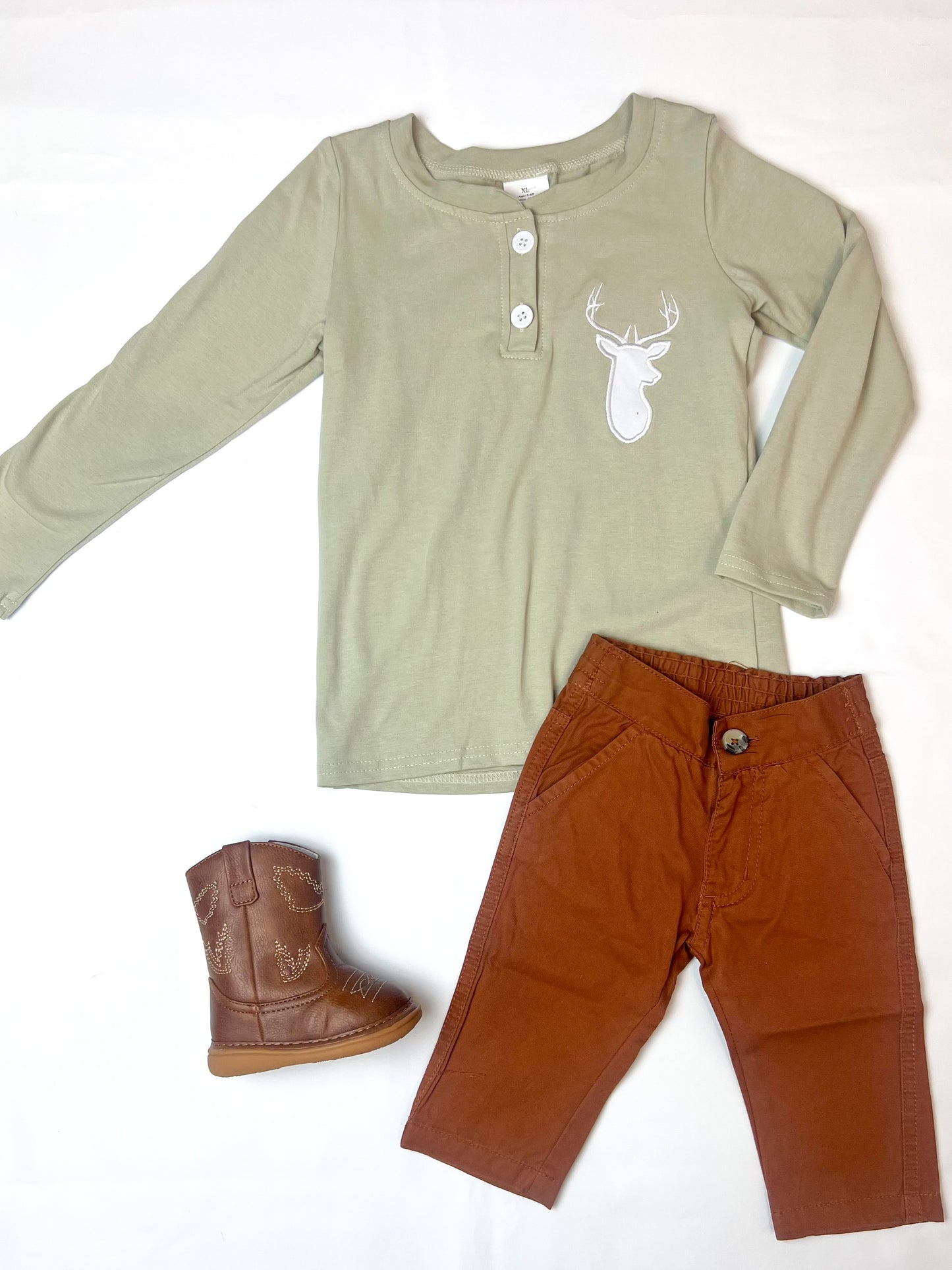 Mallard Duck & Deer Long Sleeve Top