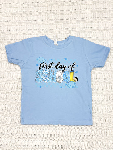 Youth Boys First Day of School Short Sleeve Graphic Tee