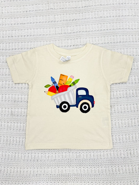 Boys School Dump Truck Short Sleeve Graphic Tee