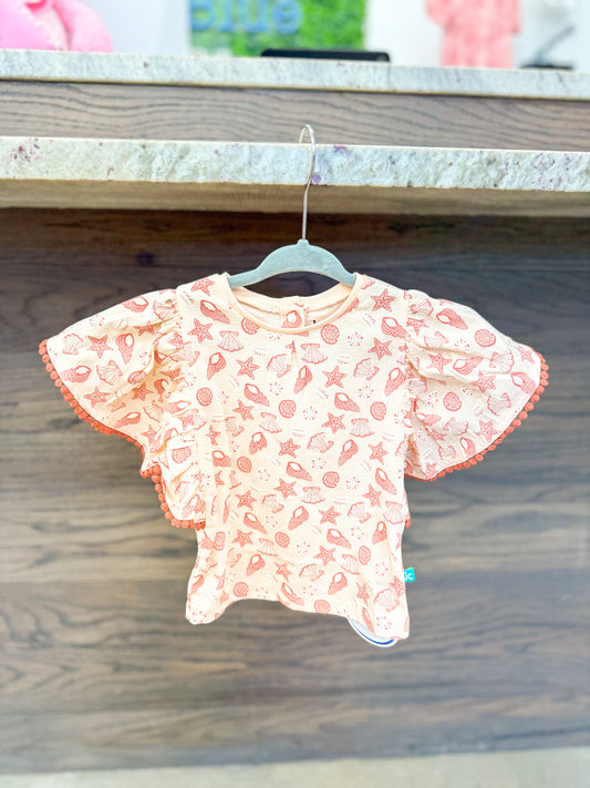 Infant Girl Seashell Blushnet Top