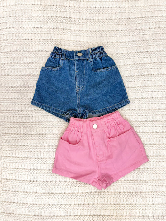 Girls' Elastic Waist Summer Shorts