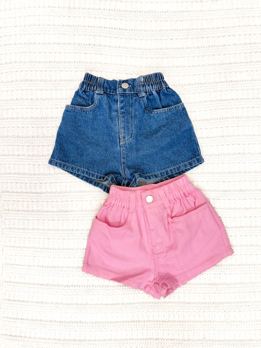Girls' Elastic Waist Summer Shorts