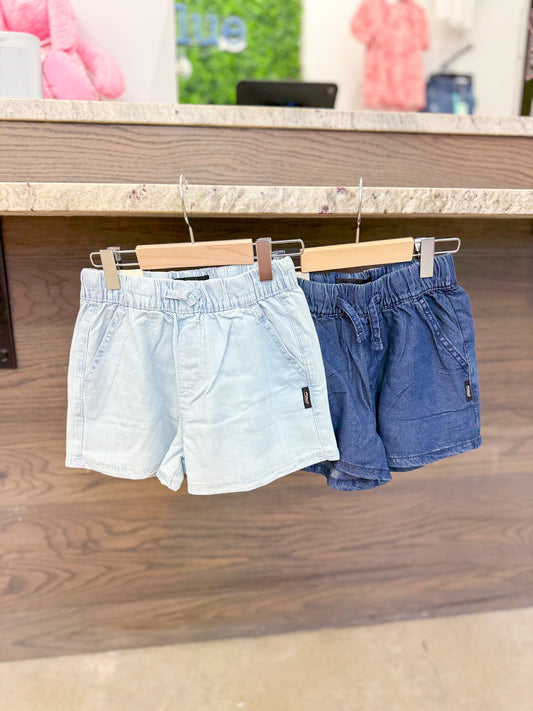 Girls' Lily Pull-On Shorts With Self-Tie Waist