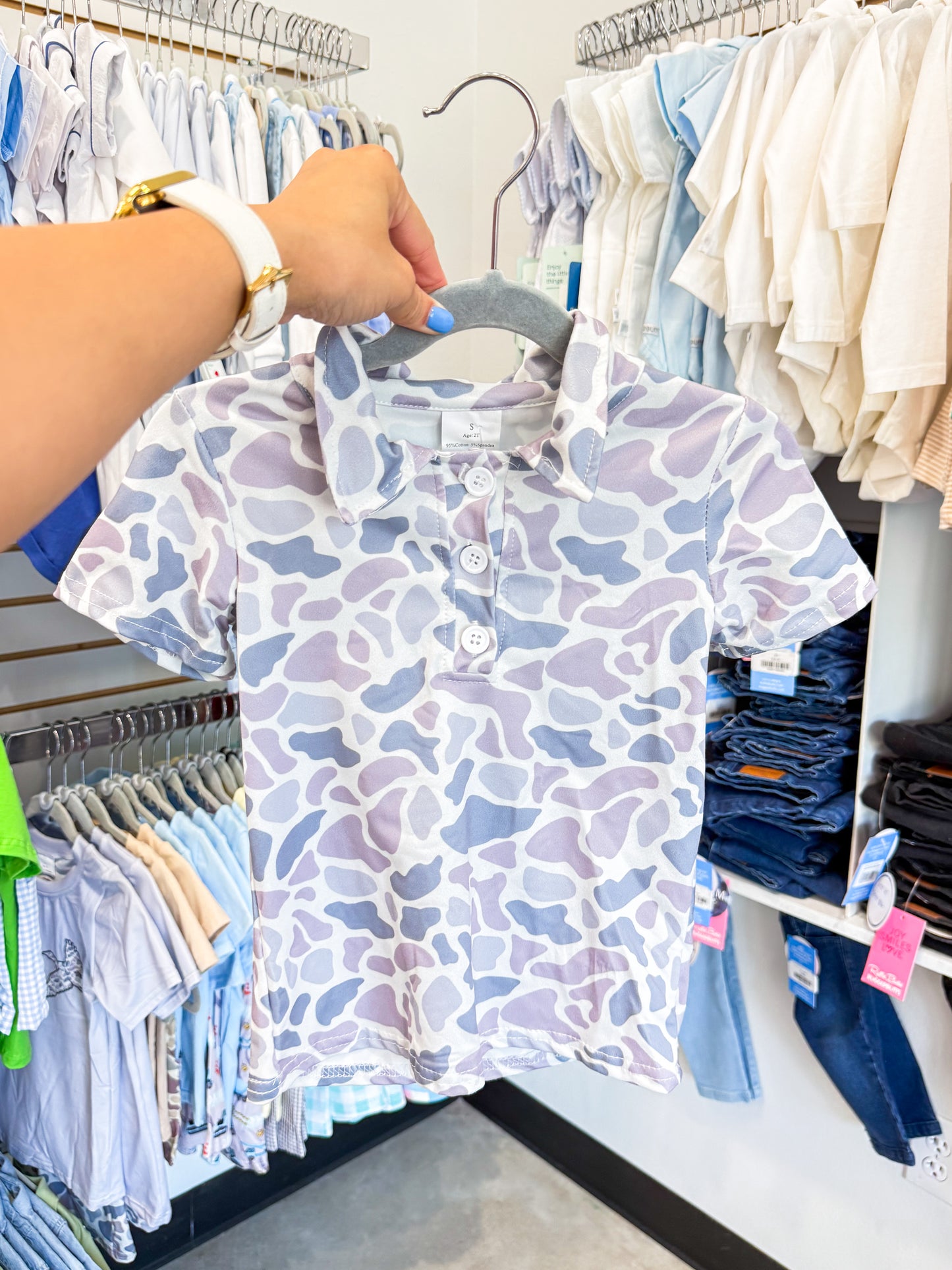 Toddler Boy Camouflage Printed Polo Top