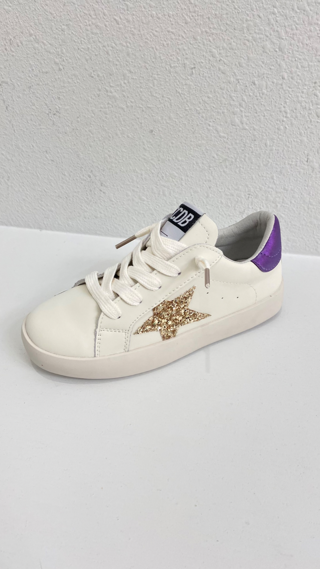Purple And Gold Star Sneaker