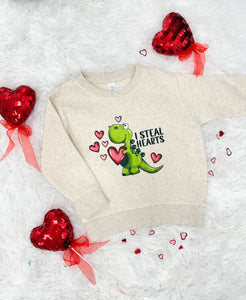 "I Steal Hearts" Toddler Valentine Graphic Sweatshirt