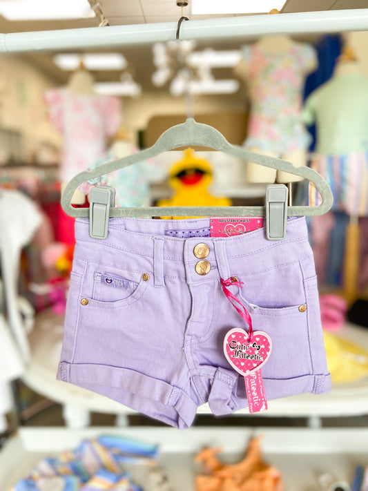 Purple Jean Shorts