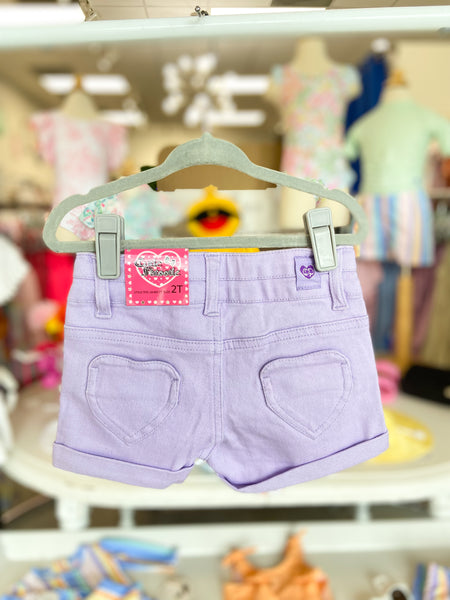 Purple Jean Shorts
