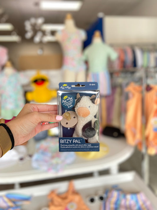 Itzy Ritzy Bitzy Pal Natural Rubber Pacifier & Stuffed Animal