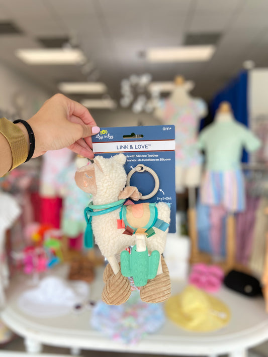 Itzy Ritzy Friends Link & Love Activity Plush with Teether Toy