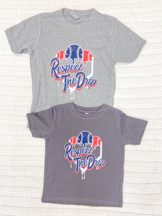 Boys Respect The Drip  Short Sleeve Graphic Tee