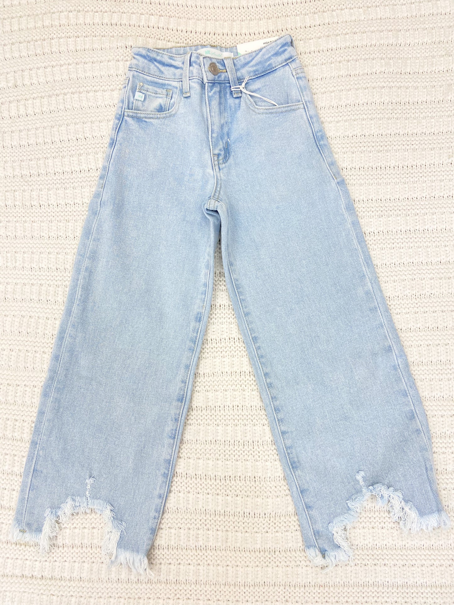 KanCan Girls High Rise Wide Leg Jean