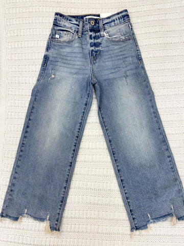 KanCan High Rise Slim Wide Leg Jean