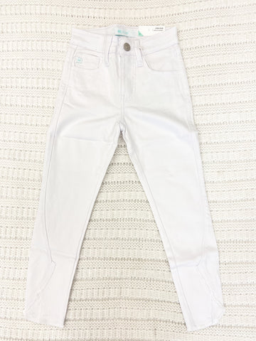 KanCan Girls White High Rise Ankle Skinny Jean