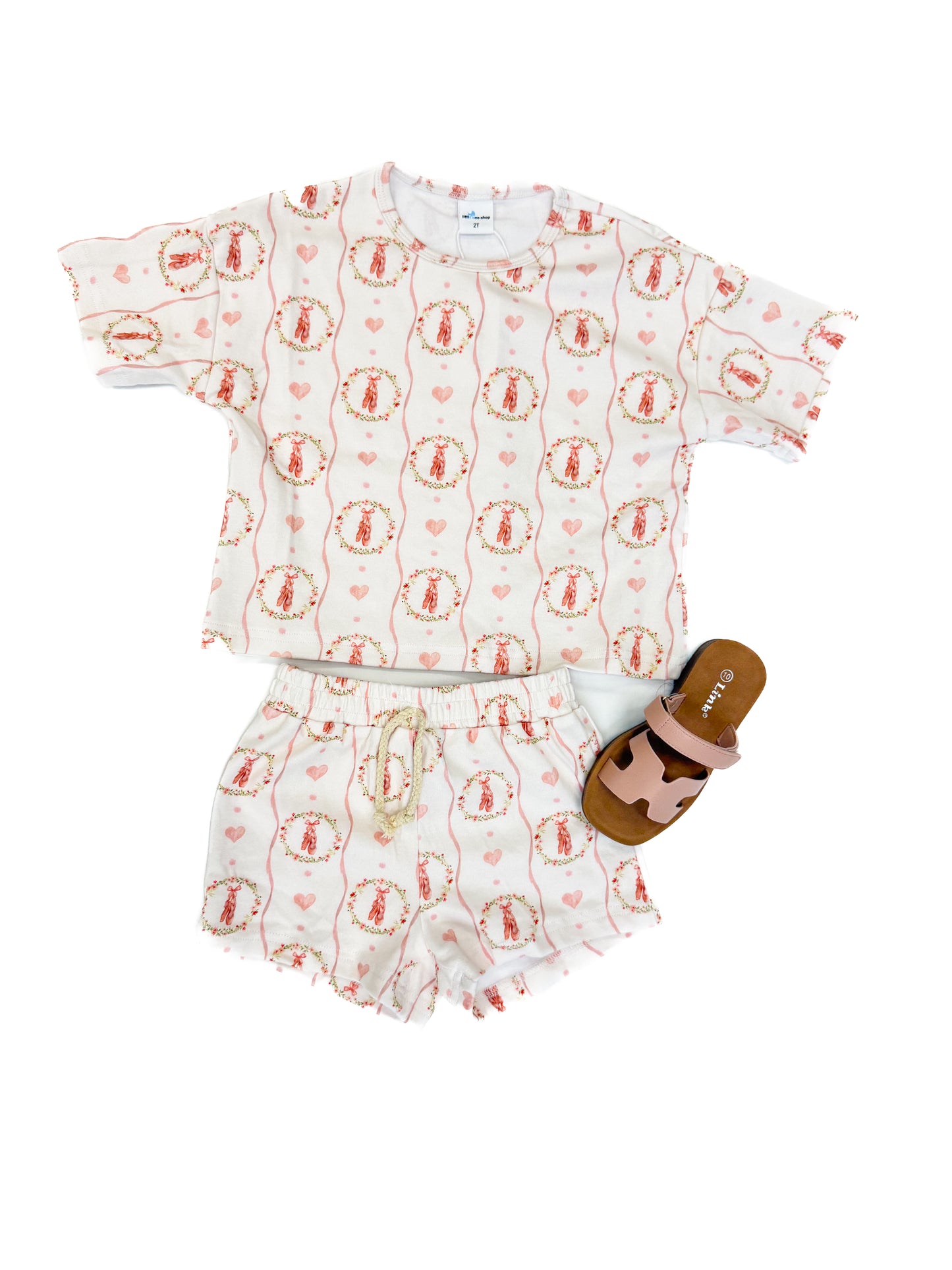 Baby Girl Slouchy Two Piece Set - Ballet