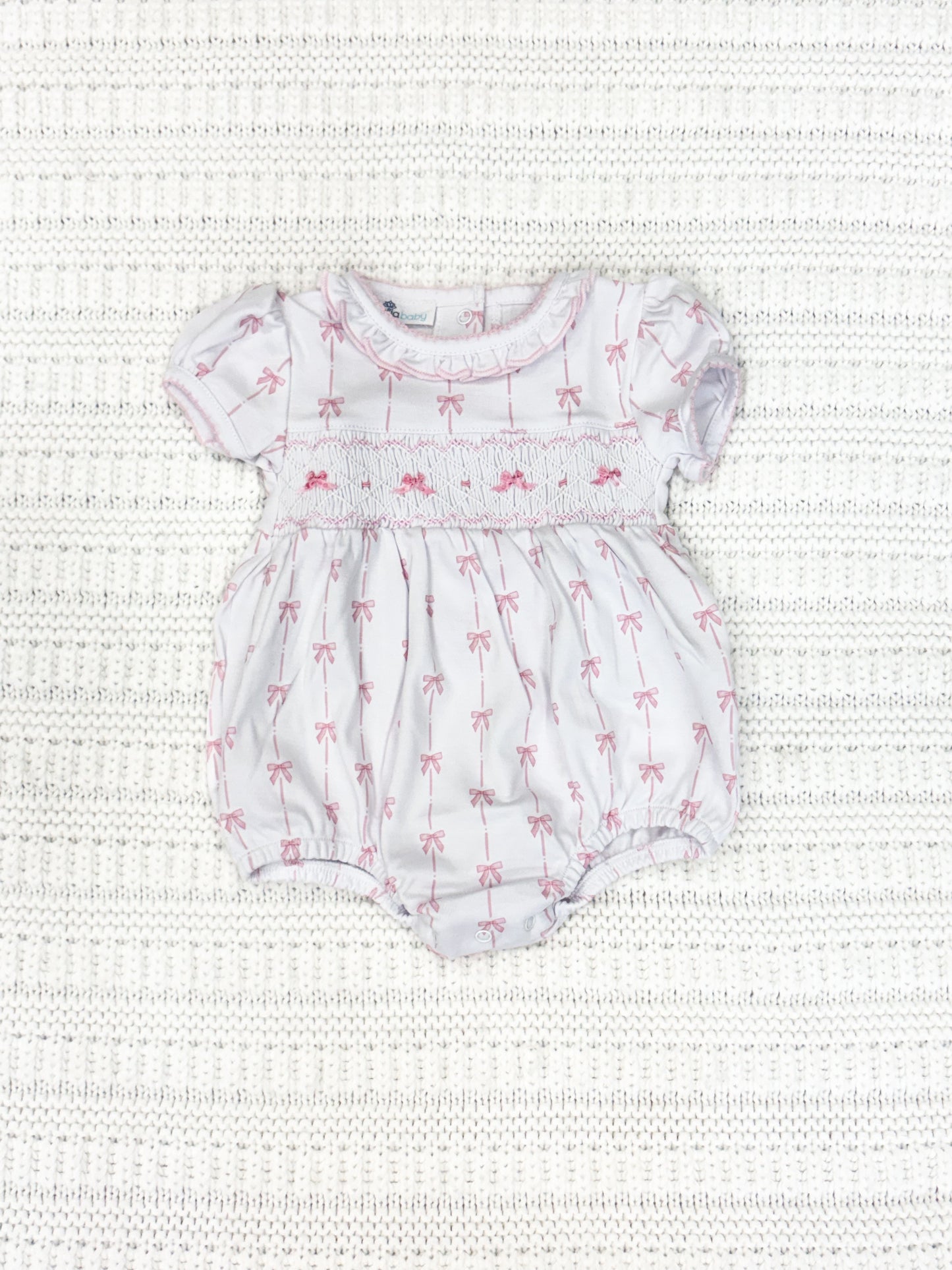 Infant Girl Classic Smocked Short Sleeve Bubble